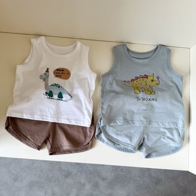 恐龍卡通背心套裝2