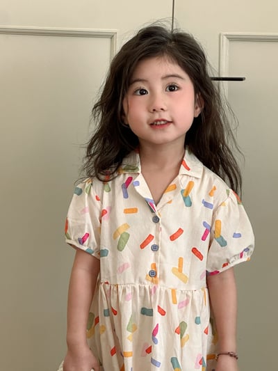 繽紛彩條洋裝套裝5