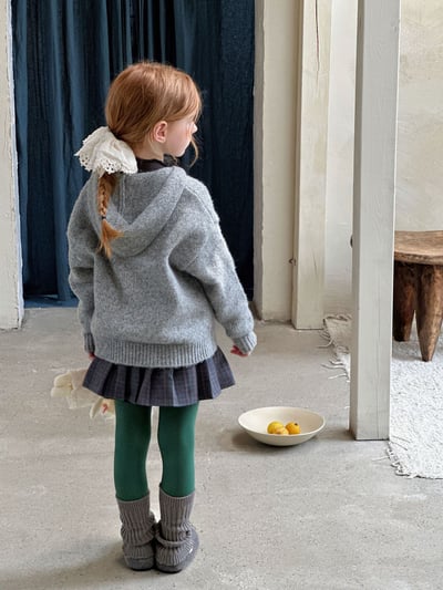 愛心繡花連帽毛衣4