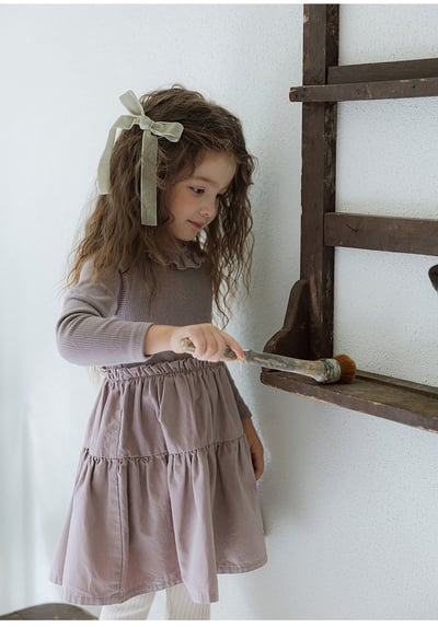 花邊領拼接洋裝-尺寸1203