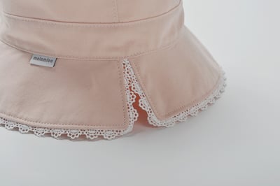 蕾絲粉色小花雙面漁夫帽10