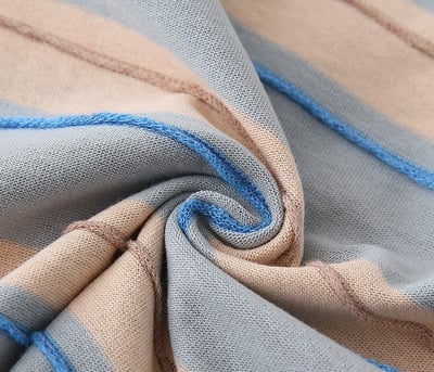 撞色刺繡條紋T恤親子裝6