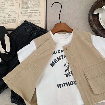 男孩工裝外搭背心4