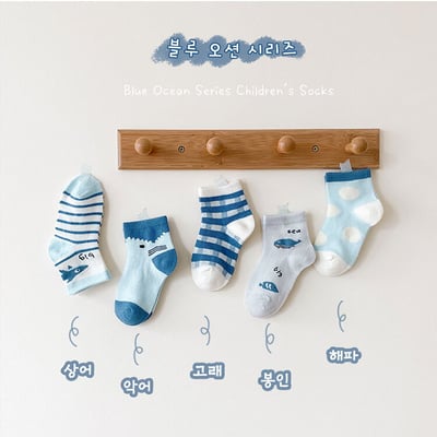 小鯊魚網眼襪子組1