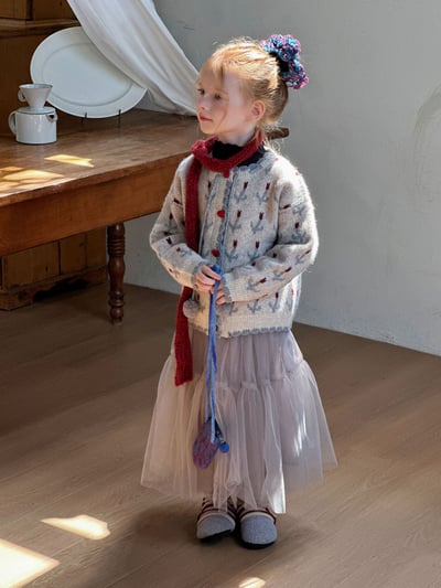 小花朵勾花毛衣小外套5