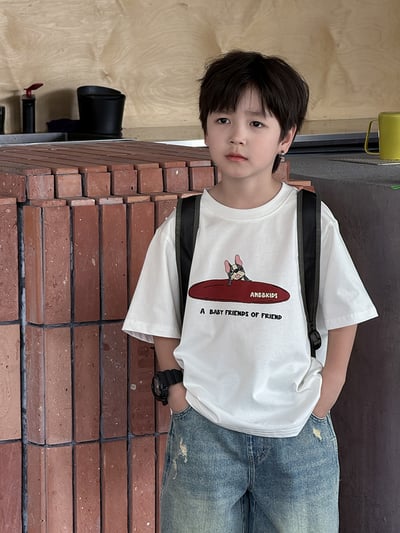 可愛小狗字母短袖T恤5