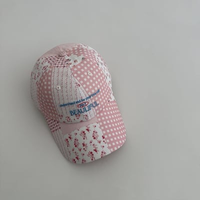 成人款 拼布碎花鴨舌帽2