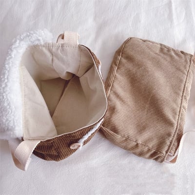 清新繡花毛絨單肩包4