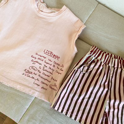 簡約字母條紋褲套裝5