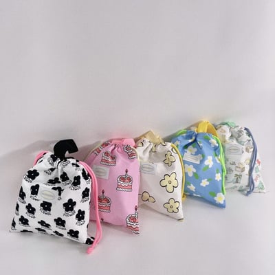 印花手提束口收納袋(幼兒園鞋袋)5色8