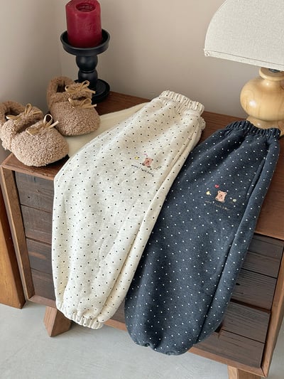 小熊波點棉長褲(加絨)5