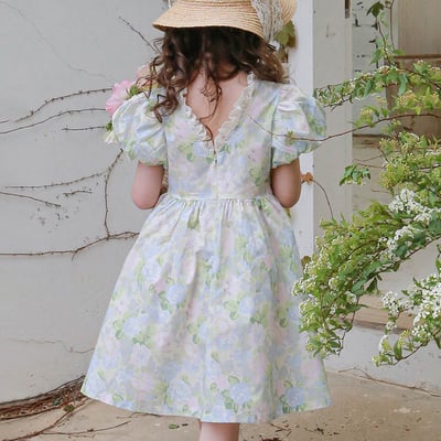 小清新蕾絲花朵公主洋裝2