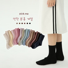 日系純色襪子組5雙1