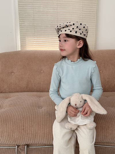 百搭木耳捲邊上衣(4色)6