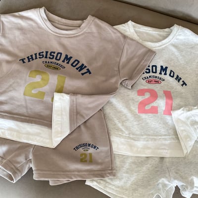 字母數字假兩件套裝5