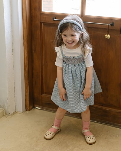 細肩格紋吊帶連身裙4