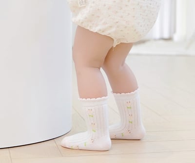 花邊蝴蝶结公主襪子組2