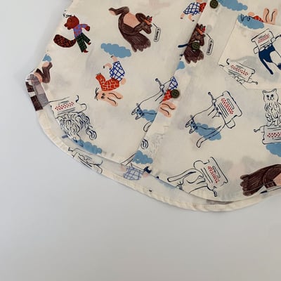 動物塗鴉花襯衫5