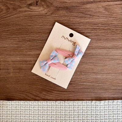 撞色蝴蝶結髮夾4