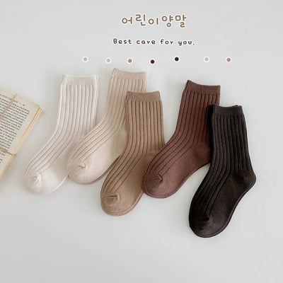 日系純色襪子組5雙5