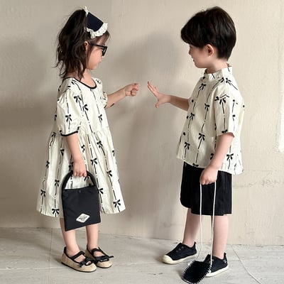 滿版蝴蝶結裝洋裝套裝3