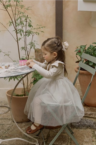 甜美荷葉邊公主紗洋裝7