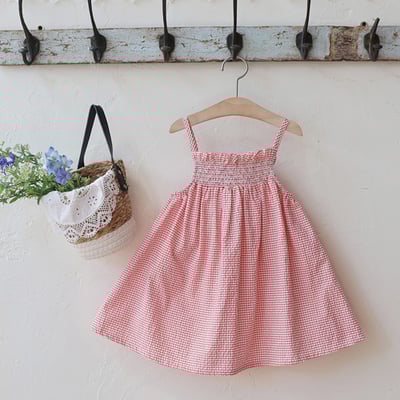 細肩格紋吊帶連身裙2