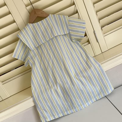 條紋翻領洋裝/套裝8