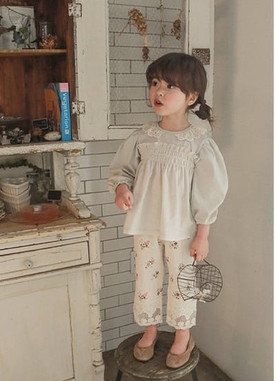 甜美波浪薄荷綠娃娃衫-尺寸1203