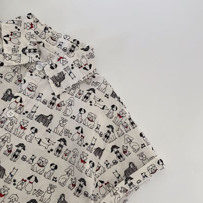 手繪風小狗朋友們襯衫4