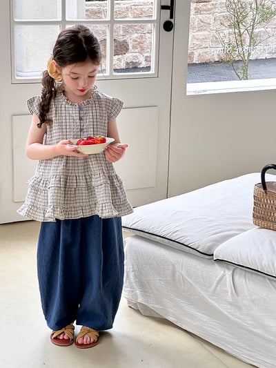 氣質層次花邊領飛袖上衣5