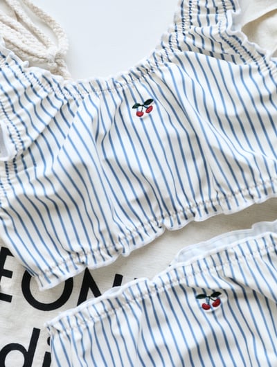 女童兩件式泳衣含泳帽5