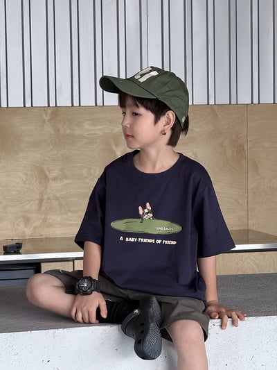 可愛小狗字母短袖T恤3