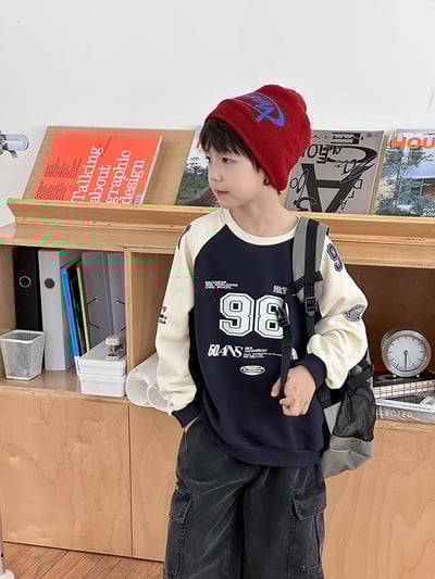 帥氣拼色休閒上衣(加絨)2