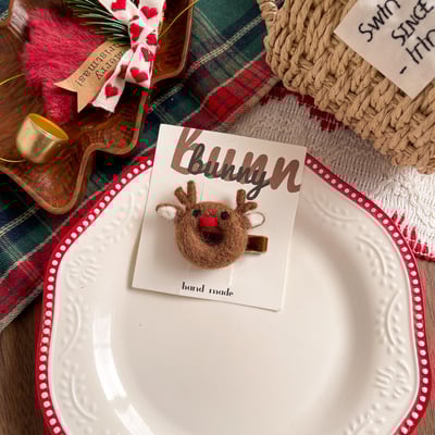 羊毛氈聖誕髮夾7