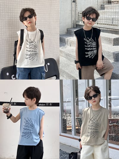 特殊剪裁字母涼感背心8