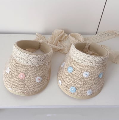 森系小花空頂帽2