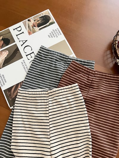 彈力條紋內搭褲5