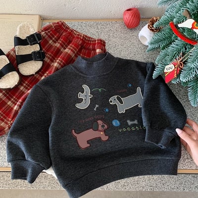 加絨小動物長袖T恤4