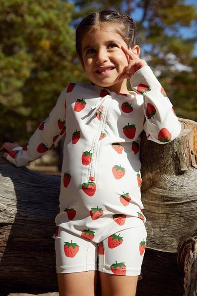 連身長袖防曬泳衣11