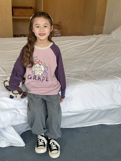 拼袖卡通上衣(3款)2