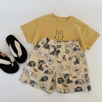 手繪風動物短褲1