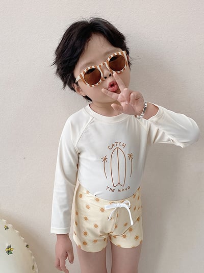 男童兩件式泳裝含泳帽3