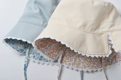 蕾絲雙面漁夫帽4