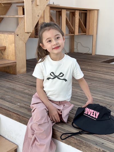甜美蝴蝶結短袖T恤5