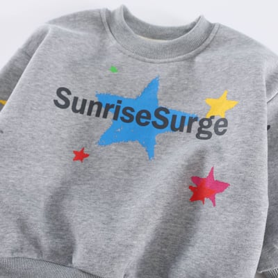 字母星星圓領上衣(大人)11