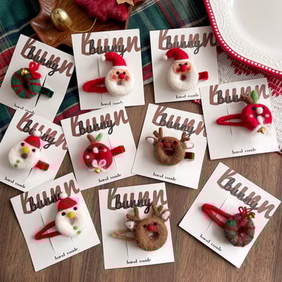 羊毛氈聖誕髮夾3