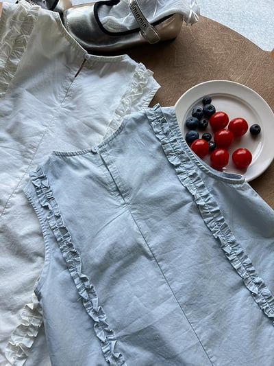 法式花邊無袖洋裝7