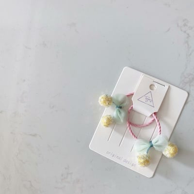 蝴蝶結櫻桃髮圈3