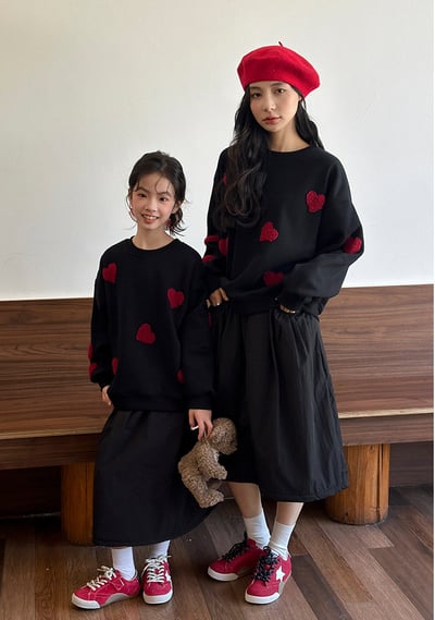 紅色愛心加絨上衣(大人)6